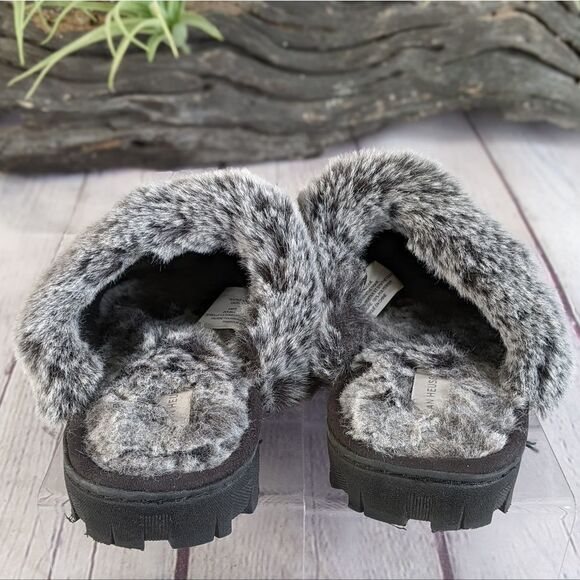 Van Heusen Jessica Premium Memory Foam Fur Scuff Slippers - Picture 5 of 10